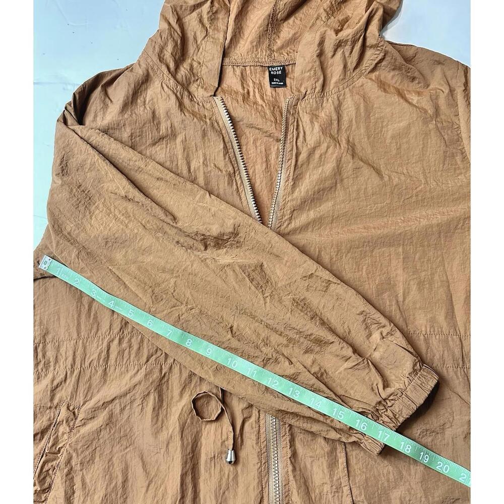 Emery Rose Woman’s Brown Lightweight Jacket with Hood 2XL - Picture 14 of 15
